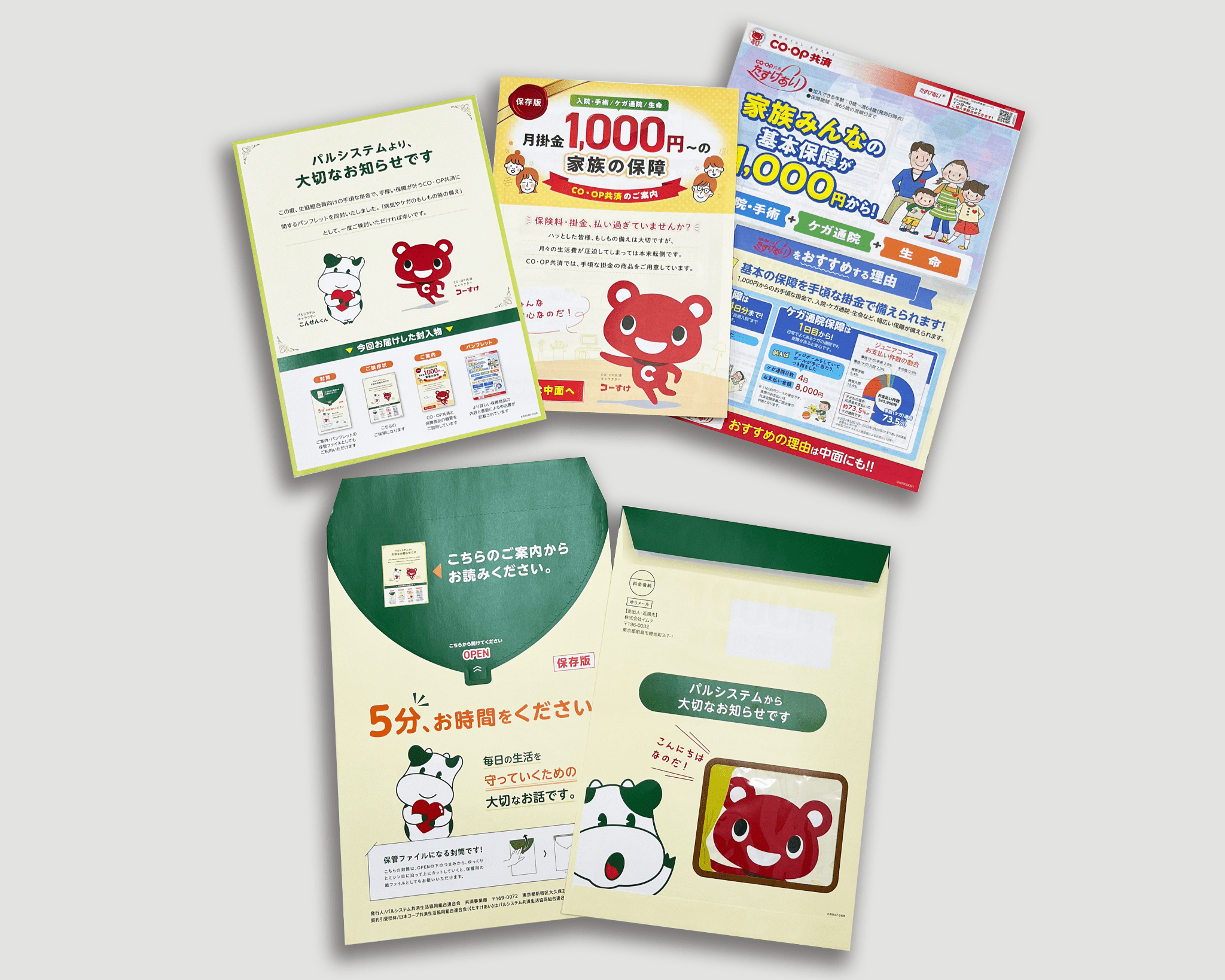 第39回 全日本DM大賞】入選 あなたの安心を、キャラがエスコート♪新規